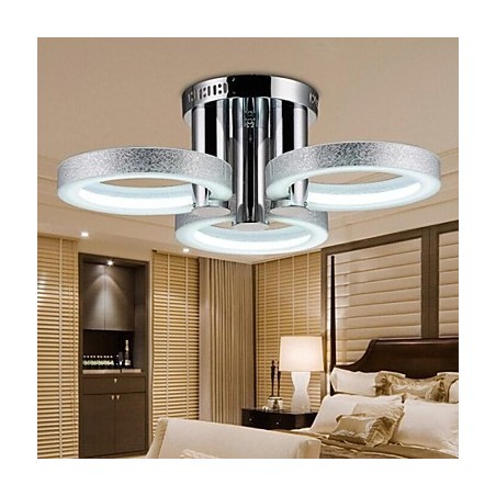 Lampadario moderno LED cromo argento 3 luci