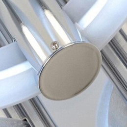 Lampadario moderno LED cromo argento 3 luci