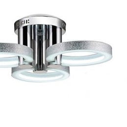 Lampadario moderno LED cromo argento 3 luci