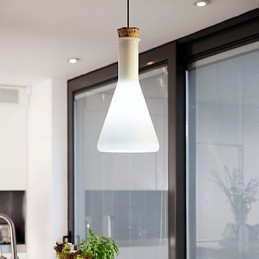 Lampada a sospensione moderna mini dipinta con paralume in vetro bianco E26/E27