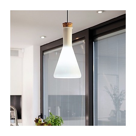 Lampada a sospensione moderna mini dipinta con paralume in vetro bianco E26/E27
