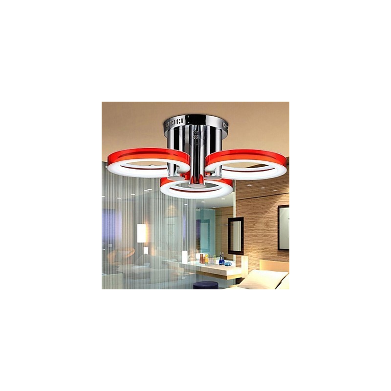 Lampadario moderno contemporaneo a filo in metallo cromato con LED integrato