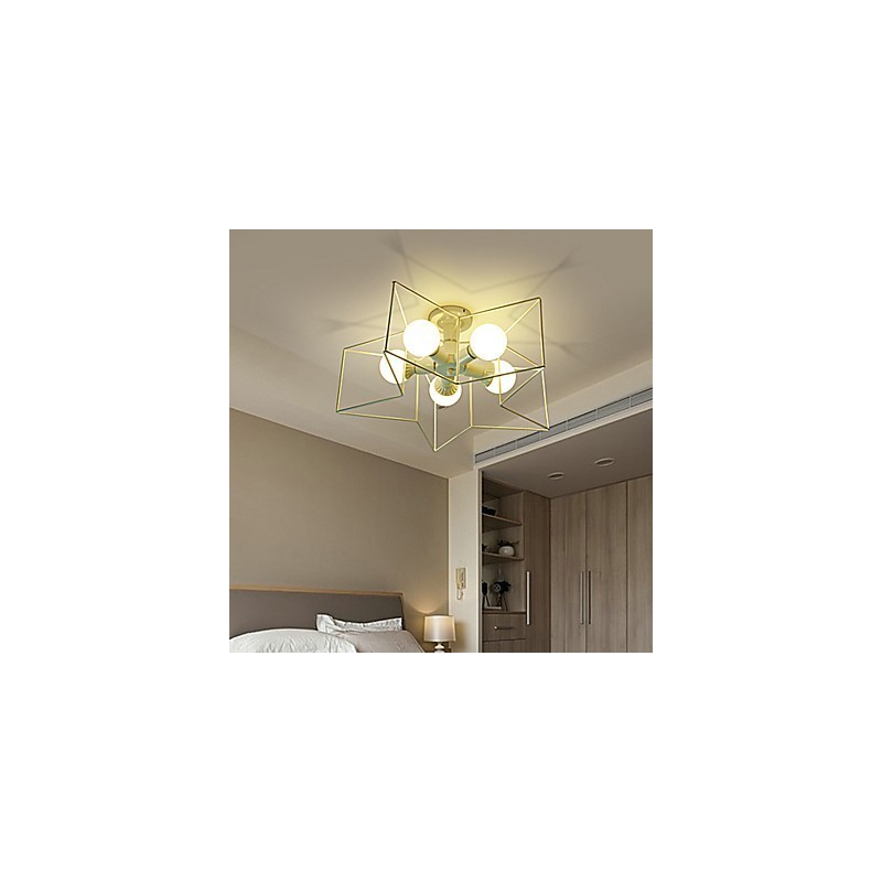 Lampada a sospensione country vintage in metallo nero 3 lampadine E26/E27