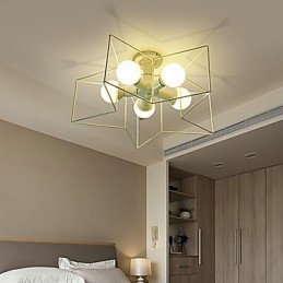 Lampada a sospensione country vintage in metallo nero 3 lampadine E26/E27
