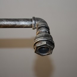 Lampada a sospensione industriale vintage in metallo argento e nero, 8 luci, E26/E27