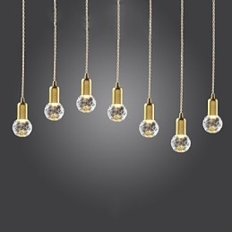 Lampada a sospensione mini vintage moderna in metallo dorato