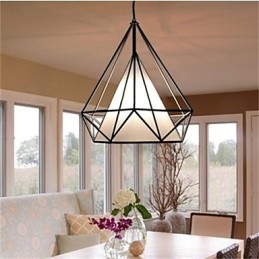 Lampada a sospensione retrò americana a 1 luce, diametro 38 cm, E26/E27