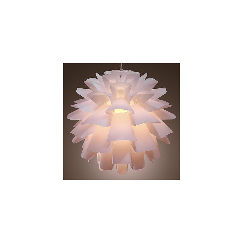 Lampada a sospensione mini moderna e contemporanea globo retrò dipinto bianco acrilico