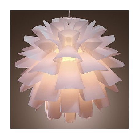 Lampada a sospensione mini moderna e contemporanea globo retrò dipinto bianco acrilico