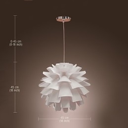 Lampada a sospensione mini moderna e contemporanea globo retrò dipinto bianco acrilico