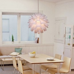 Lampada a sospensione mini moderna e contemporanea globo retrò dipinto bianco acrilico