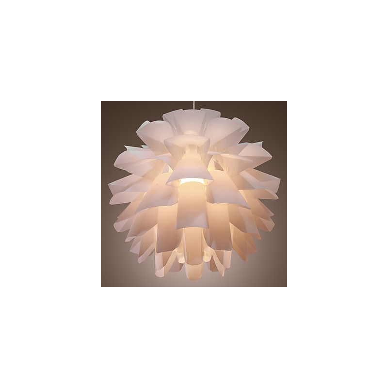 Lampada a sospensione mini moderna e contemporanea globo retrò dipinto bianco acrilico