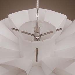 Lampada a sospensione mini moderna e contemporanea globo retrò dipinto bianco acrilico