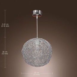 Lampada a sospensione globo moderna Mini Style cromata