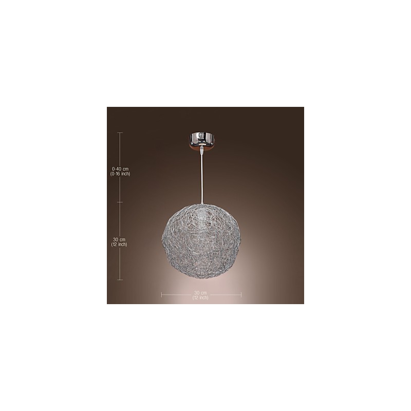 Lampada a sospensione globo moderna Mini Style cromata