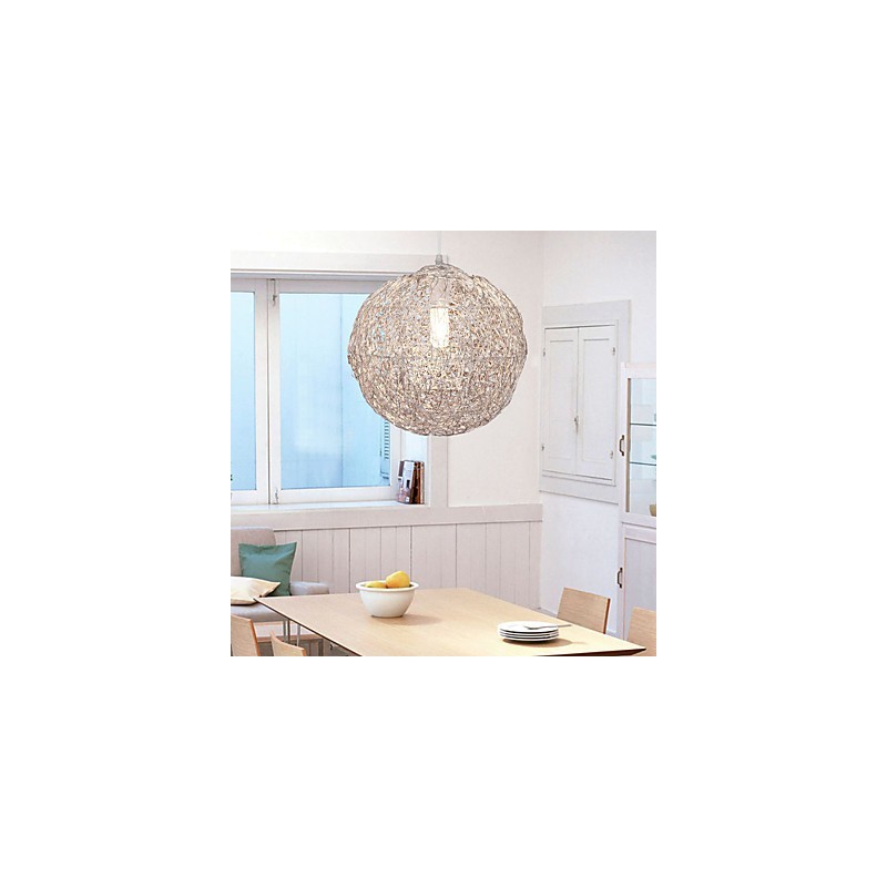 Lampada a sospensione globo moderna Mini Style cromata
