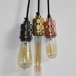 Lampada a sospensione retrò americana placcata in rame