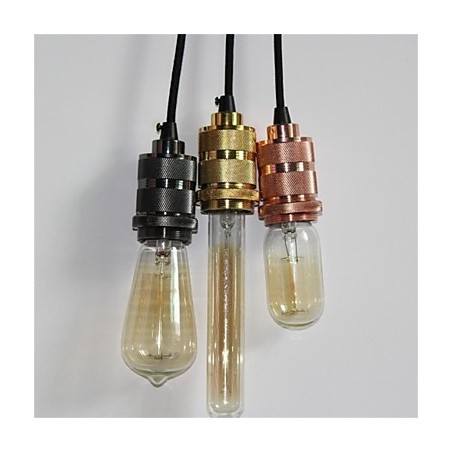 Lampada a sospensione retrò americana placcata in rame