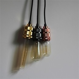 Lampada a sospensione retrò americana placcata in rame