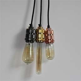 Lampada a sospensione retrò americana placcata in rame