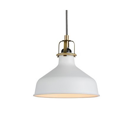 Lampada a sospensione moderna in metallo bianco e oro, regolabile, E26/E27