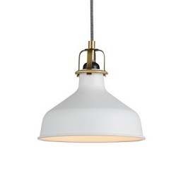 Lampada a sospensione moderna in metallo bianco e oro, regolabile, E26/E27