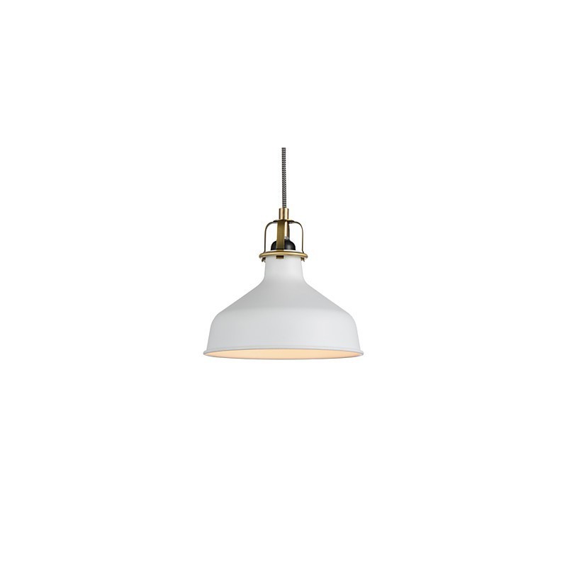 Lampada a sospensione moderna in metallo bianco e oro, regolabile, E26/E27