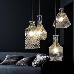 Lampadario a sospensione mini moderno e contemporaneo in metallo e vetro