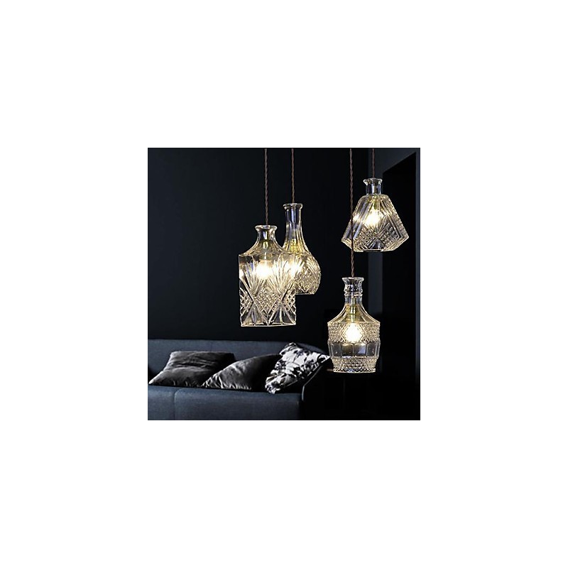 Lampadario a sospensione mini moderno e contemporaneo in metallo e vetro