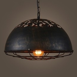 Lampada a sospensione in metallo retrò classica, 1 livello, E26/E27, catena regolabile