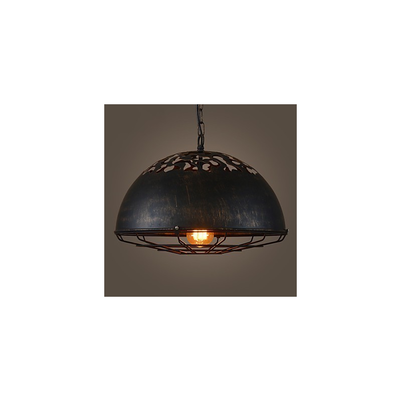 Lampada a sospensione in metallo retrò classica, 1 livello, E26/E27, catena regolabile