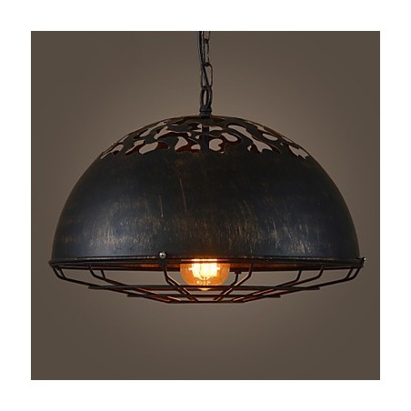 Lampada a sospensione in metallo retrò classica, 1 livello, E26/E27, catena regolabile