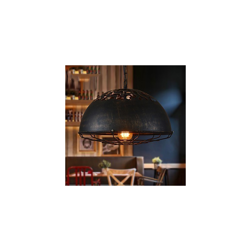 Lampada a sospensione in metallo retrò classica, 1 livello, E26/E27, catena regolabile