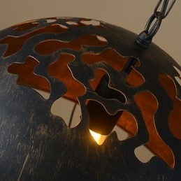 Lampada a sospensione in metallo retrò classica, 1 livello, E26/E27, catena regolabile