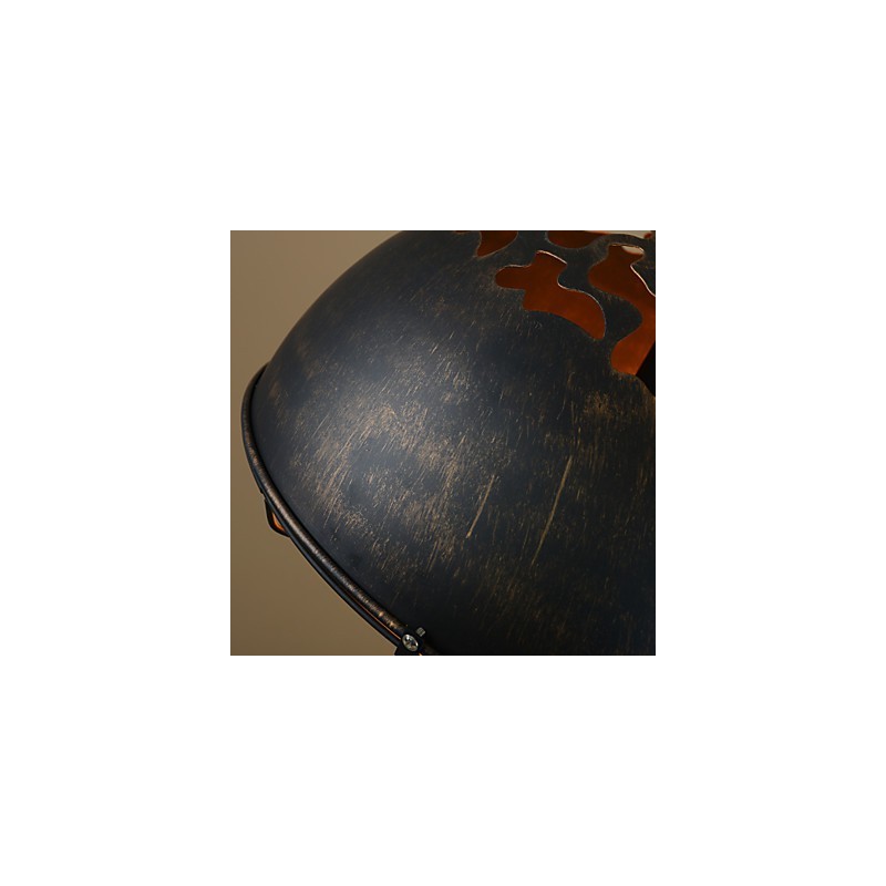 Lampada a sospensione in metallo retrò classica, 1 livello, E26/E27, catena regolabile