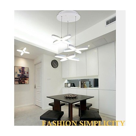 Lampada a sospensione LED moderna bianca 3 lampadine 30W