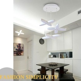 Lampada a sospensione LED moderna bianca 3 lampadine 30W