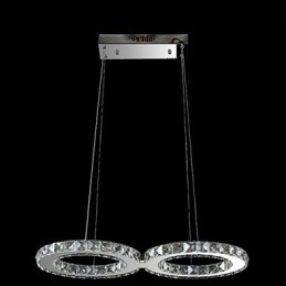 Lampadario a sospensione LED in cristallo argento