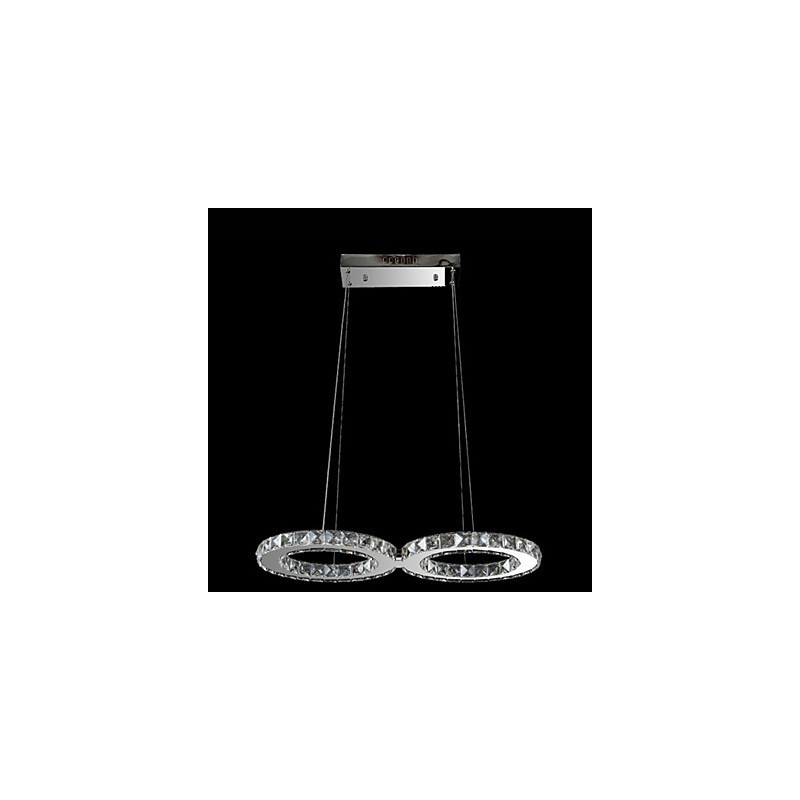 Lampadario a sospensione LED in cristallo argento