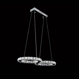 Lampadario a sospensione LED in cristallo argento