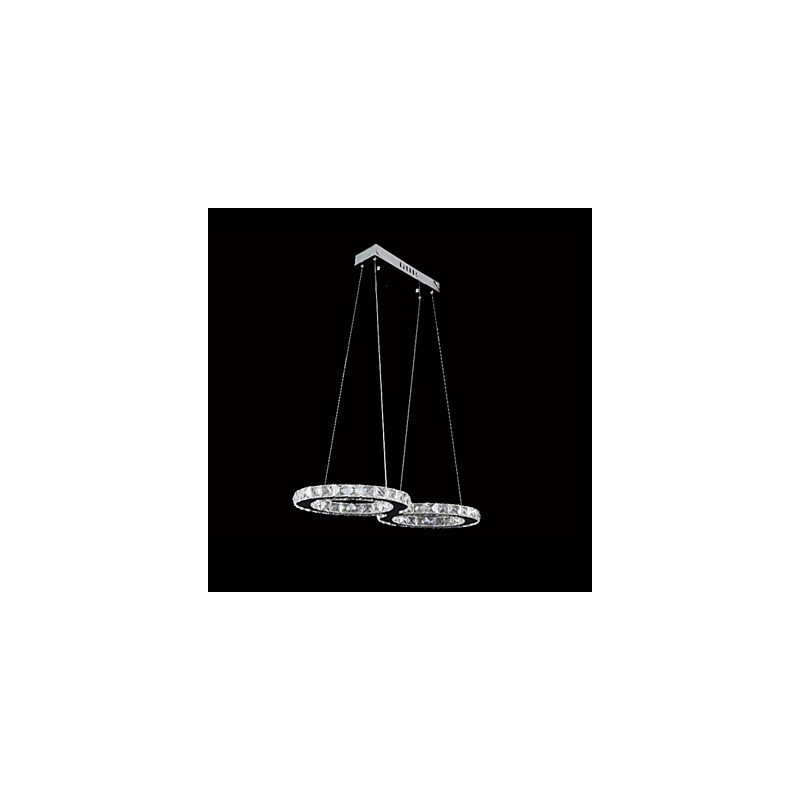 Lampadario a sospensione LED in cristallo argento