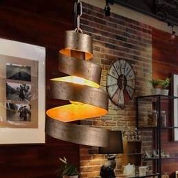 Lampadario a sospensione in ferro retrò minimalista stile industriale