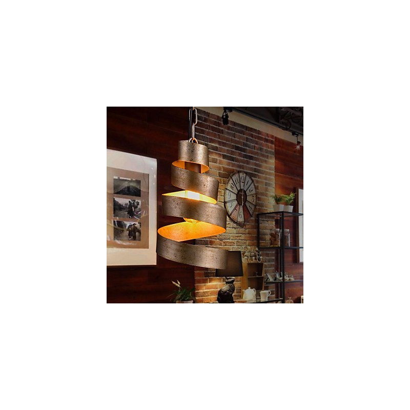 Lampadario a sospensione in ferro retrò minimalista stile industriale