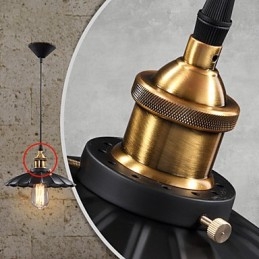 Lampada a sospensione retrò in metallo nero e bronzo antico, stile lanterna