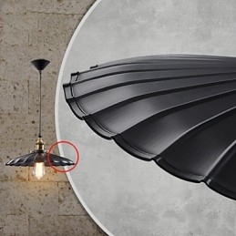 Lampada a sospensione retrò in metallo nero e bronzo antico, stile lanterna