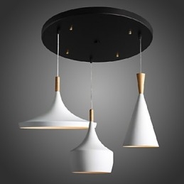 Lampadario a sospensione mini moderno contemporaneo in metallo bianco