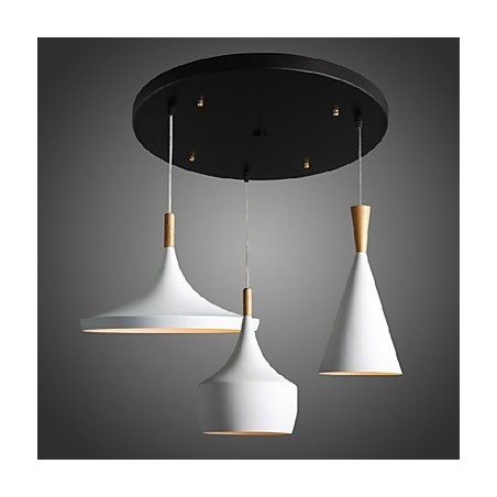 Lampadario a sospensione mini moderno contemporaneo in metallo bianco