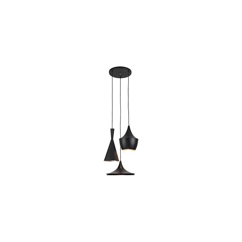Lampada a sospensione in metallo dipinto stile mini 3 luci E26/E27