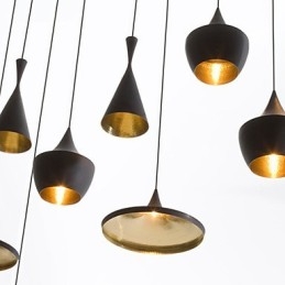 Lampada a sospensione in metallo dipinto stile mini 3 luci E26/E27