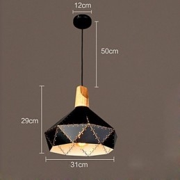 Lampada a sospensione in metallo retrò classica, semplice, per bar